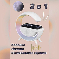 Зарядка для телефона, наушников, смарт часов), bluetooth-колонка, ночник, часы и будильник