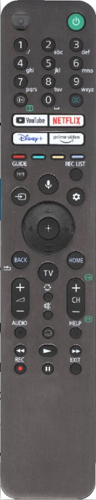 ПДУ для Sony RMF-TX621E ( VOICE REMOTE CONTROL) С голосовой функцией LCD 4K металл. (серия HRM1932)