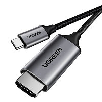 Кабель Ugreen 50570 (MM142) USB-C - HDMI, цвет: серый, 1.5M