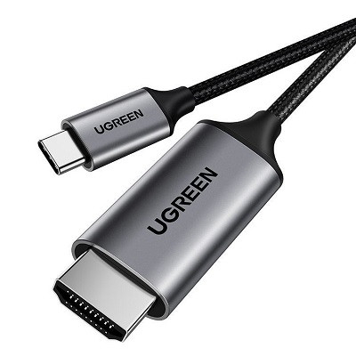 Кабель Ugreen 50570 (MM142) USB-C - HDMI, цвет: серый, 1.5M - фото 1 - id-p222816677