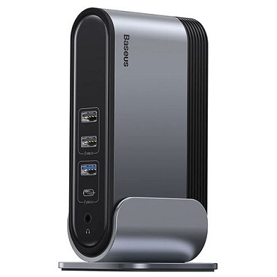 USB-хаб Baseus UnionJoy 17-Port Triple-Display Docking Station (B00532304811-00) - фото 1 - id-p222816679