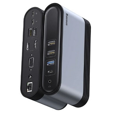 USB-хаб Baseus UnionJoy 17-Port Triple-Display Docking Station (B00532304811-00) - фото 6 - id-p222816679