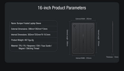 Чехол Nillkin Bumper Frosted Sleeve Case 13,3" для Apple MacBook Pro 13,3 - фото 9 - id-p222742993