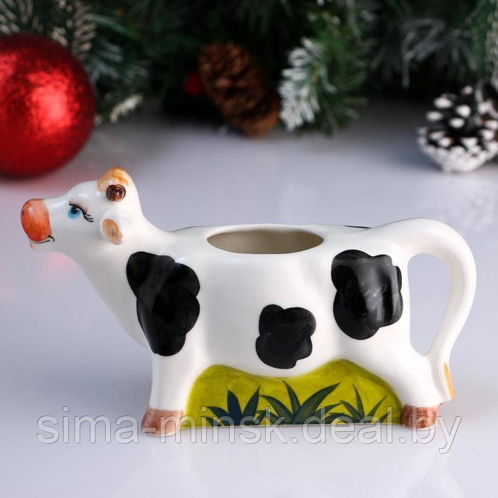 Чайник-молочник фарфоровый "Корова", пегая, объём 0,2 л - фото 2 - id-p222816965