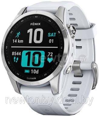 Умные часы Garmin Fenix 7S 42 мм (серебристый/белый) - фото 1 - id-p222817350