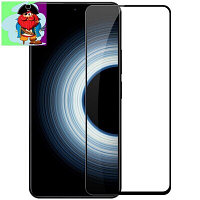 Защитное стекло для Xiaomi POCO F4, F4 GT 5D (полная проклейка), цвет: черный