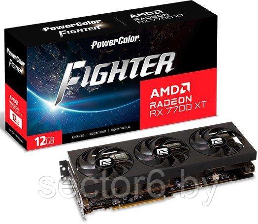 Видеокарта PowerColor Fighter Radeon RX 7700 XT 12GB GDDR6 RX 7700 XT 12G-F/OC - фото 2 - id-p222817659