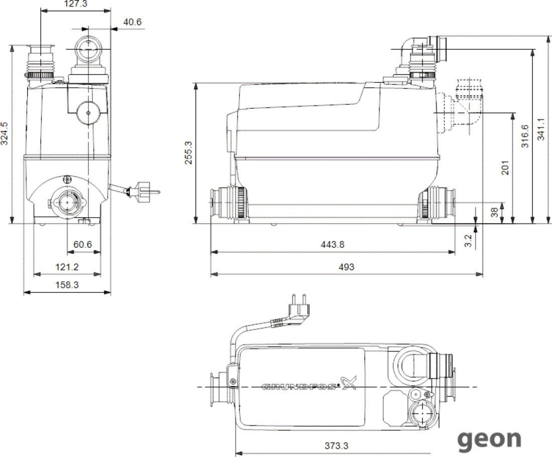 Канализационная установка Grundfos Sololift2 C-3 - фото 2 - id-p222815106