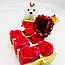 Подарочный набор из Мишки, мыльных роз и фольгированной розы / Подарок 8в1 в коробке Розовый, фото 8