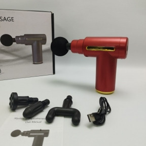 Компактный портативный мышечный массажер (массажный перкуссионный ударный пистолет) Massage Gun SY-720 (4 - фото 1 - id-p222818724