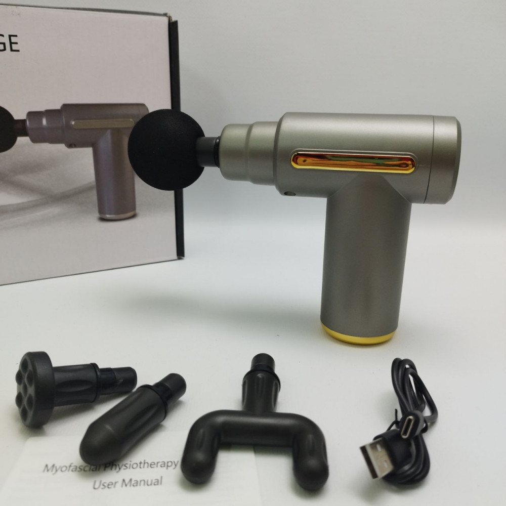 Компактный портативный мышечный массажер (массажный перкуссионный ударный пистолет) Massage Gun SY-720 (4 - фото 5 - id-p222818724