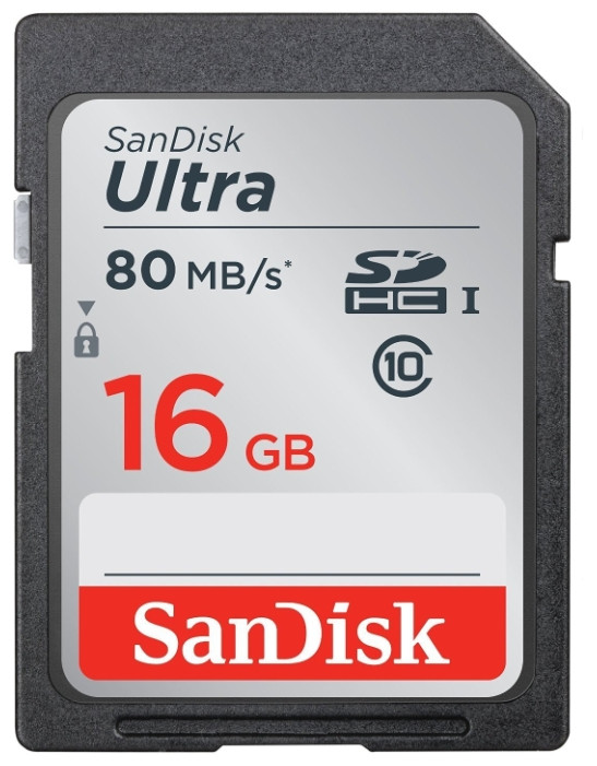 Карта памяти SanDisk SDHC (Class 10) 16GB [SDSDUNC-016G-GN6IN] - фото 1 - id-p222818760