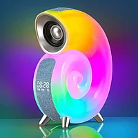 Беспроводная мини умная смарт колонка 4 в 1 с блютуз Conch Music Light, 256 режимов освещения