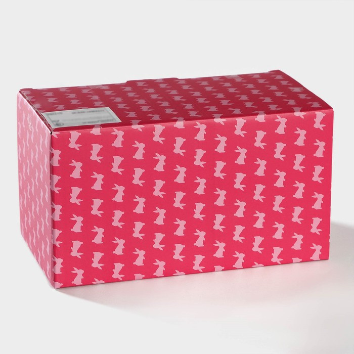 Конфетница Доляна «Зайка», 240 мл, 21,5×12,5×11,5 см, цвет розовый - фото 7 - id-p222820160