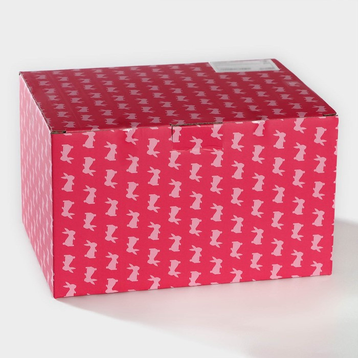 Конфетница «Зайка», 800 мл, 19,5×16,5×12,5 см, цвет розовый - фото 8 - id-p222820161