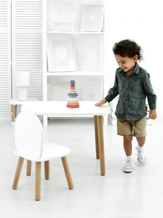 Деревянный детский столик со стульчиком Набор мебели письменный стол и стул в детсую комнату для детей - фото 5 - id-p222821468