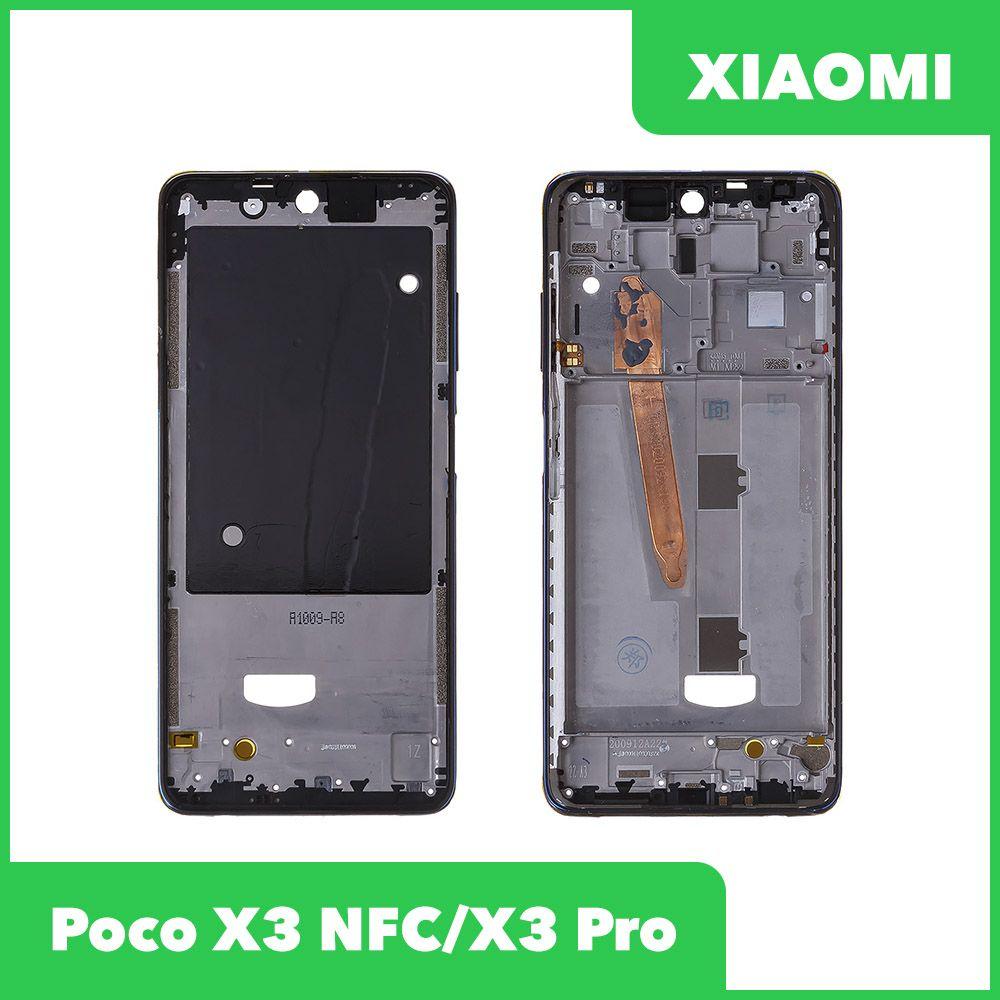 Рамка дисплея для телефона Xiaomi Poco X3 NFC, X3 Pro (синий) - фото 1 - id-p222829090