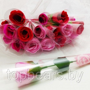 Мыльная роза в подарочной упаковке / Роза из мыла Нежно-розовый