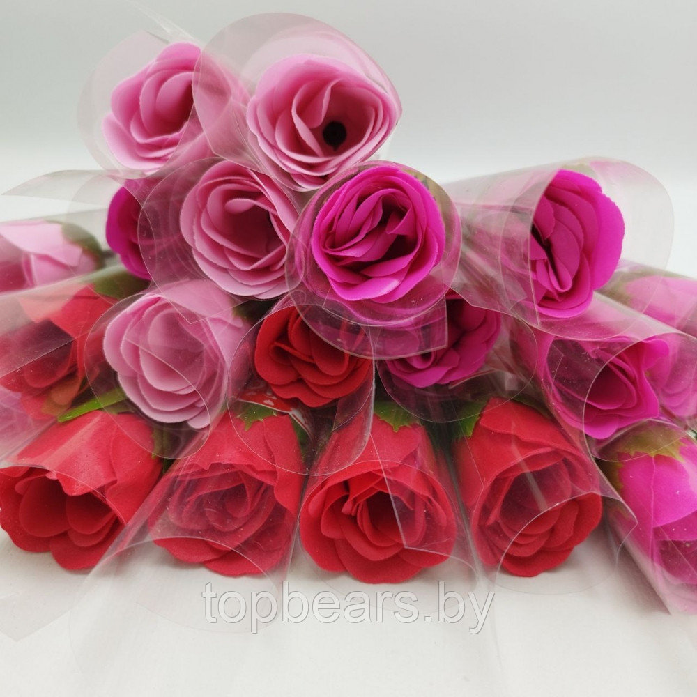 Мыльная роза в подарочной упаковке / Роза из мыла Нежно-розовый - фото 9 - id-p222829319