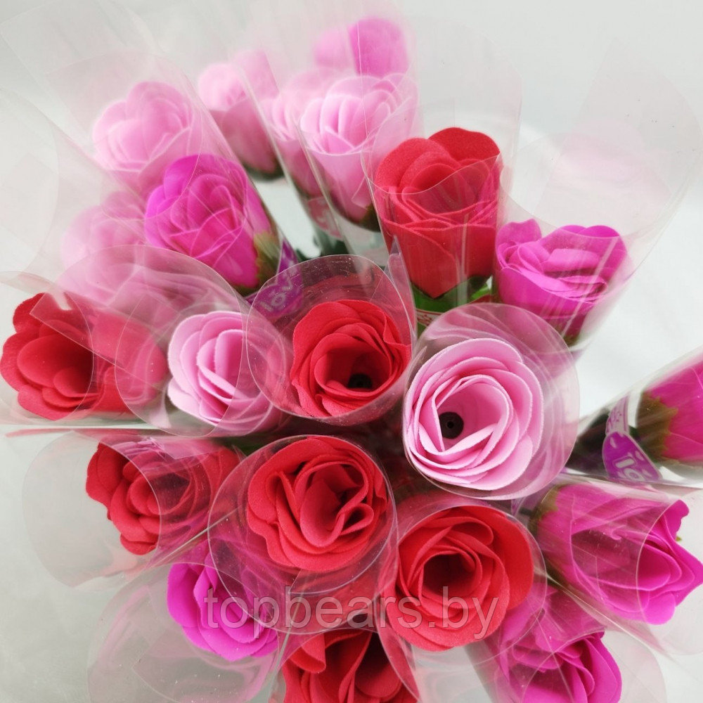 Мыльная роза в подарочной упаковке / Роза из мыла Нежно-розовый - фото 10 - id-p222829319
