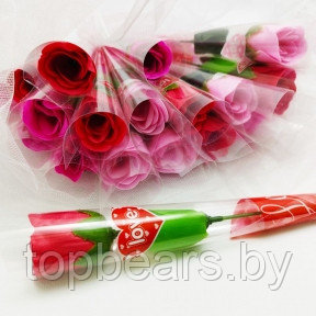Мыльная роза в подарочной упаковке / Роза из мыла Красный