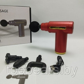 Компактный портативный мышечный массажер (массажный перкуссионный ударный пистолет) Massage Gun SY-720 (4 - фото 1 - id-p222829328