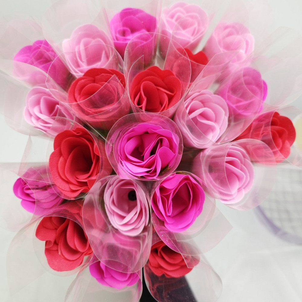 Мыльная роза в подарочной упаковке / Роза из мыла Нежно-розовый - фото 6 - id-p222829473
