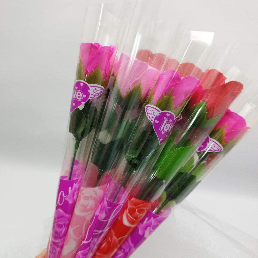 Мыльная роза в подарочной упаковке / Роза из мыла Нежно-розовый - фото 7 - id-p222829473
