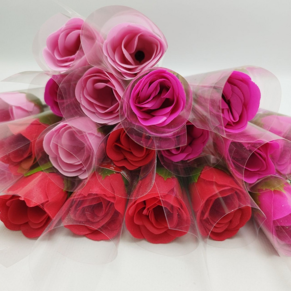 Мыльная роза в подарочной упаковке / Роза из мыла Нежно-розовый - фото 9 - id-p222829473