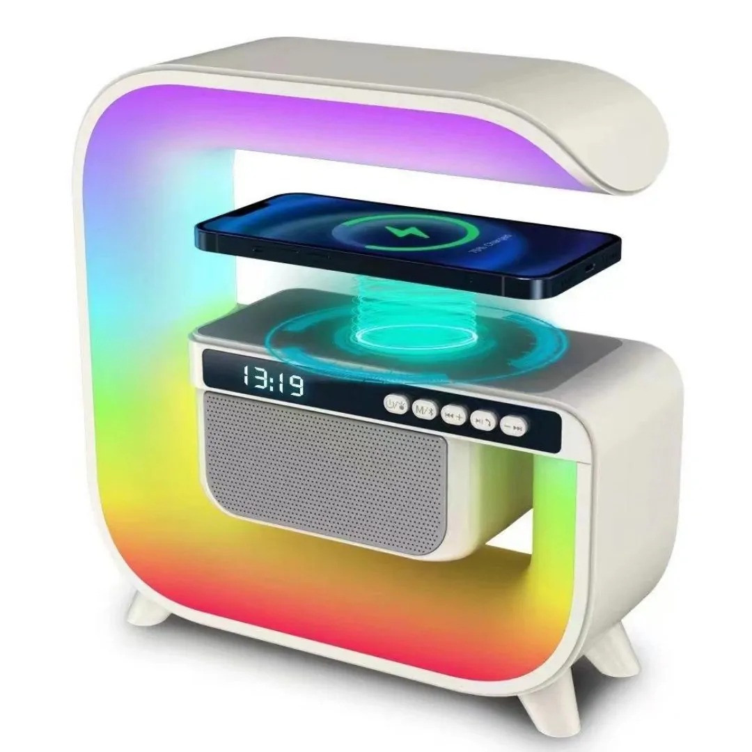 Ночник станция с беспроводной зарядкой и Bluetooth колонкой Led Wireless Charging Speaker XM-G3 - фото 3 - id-p222830996