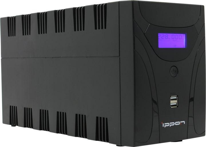 ИБП UPS 2200VA Ippon Smart Power Pro II 2200 LCD+ComPort+защита телефонной линии/RJ45+USB (11049886) - фото 1 - id-p222831009