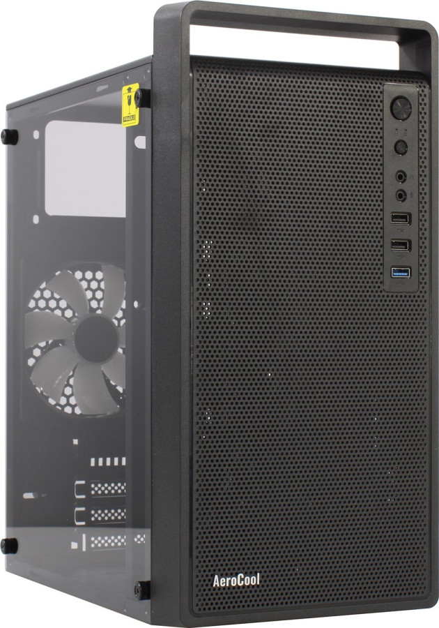 Корпус Minitower Aerocool CS-109-G-BK-V1 MicroATX без БП (4711099472376) - фото 1 - id-p212724390