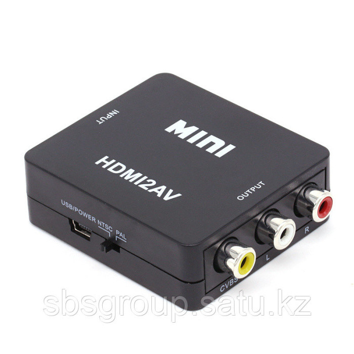 Конвертер HDMI - RCA HDV-M610 Mini Size Full HD 1080P HDMI to AV/CVBS Video Converter Adapter(Black) - фото 1 - id-p222831120