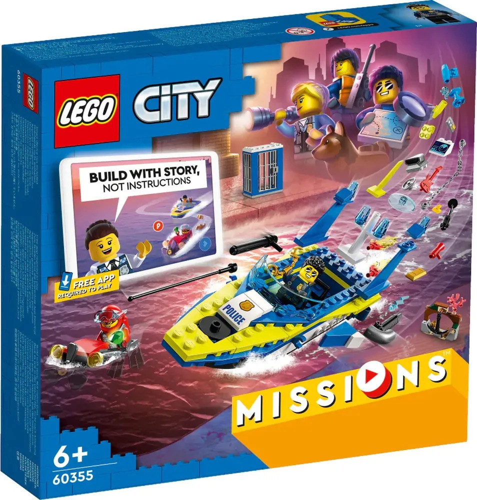 Конструктор LEGO City 60355 Детективные миссии водной полиции Лего Сити - фото 1 - id-p222831748