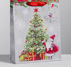 Пакет крафтовый вертикальный «Новогоднего чуда», MS 18 × 23 × 8 см