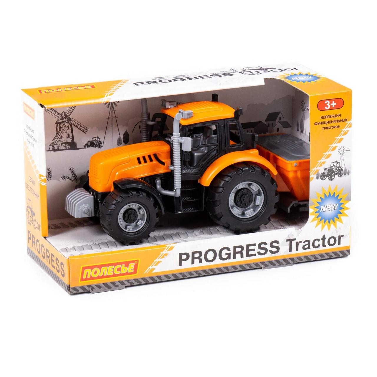 Трактор "Прогресс" сельскохозяйственный инерционный (оранжевый) (в коробке) 91246 - фото 1 - id-p222831881