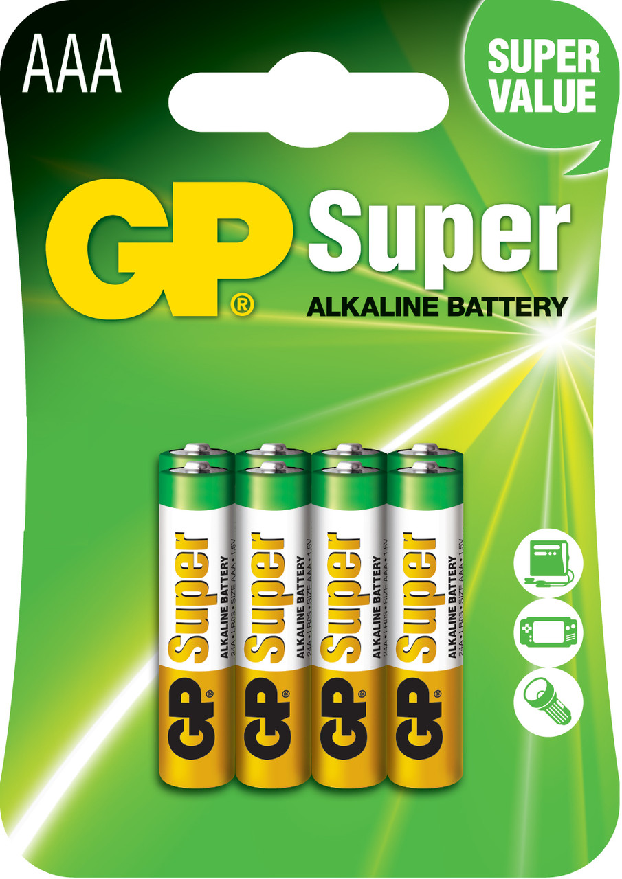 Батарейки AAA GP Super LR03/24A-2UE8 - фото 1 - id-p222831983