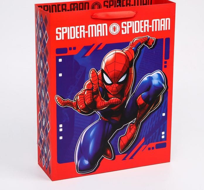 Пакет ламинат вертикальный "Spider-Man", Человек-паук, 31х40х11 см - фото 1 - id-p222832367