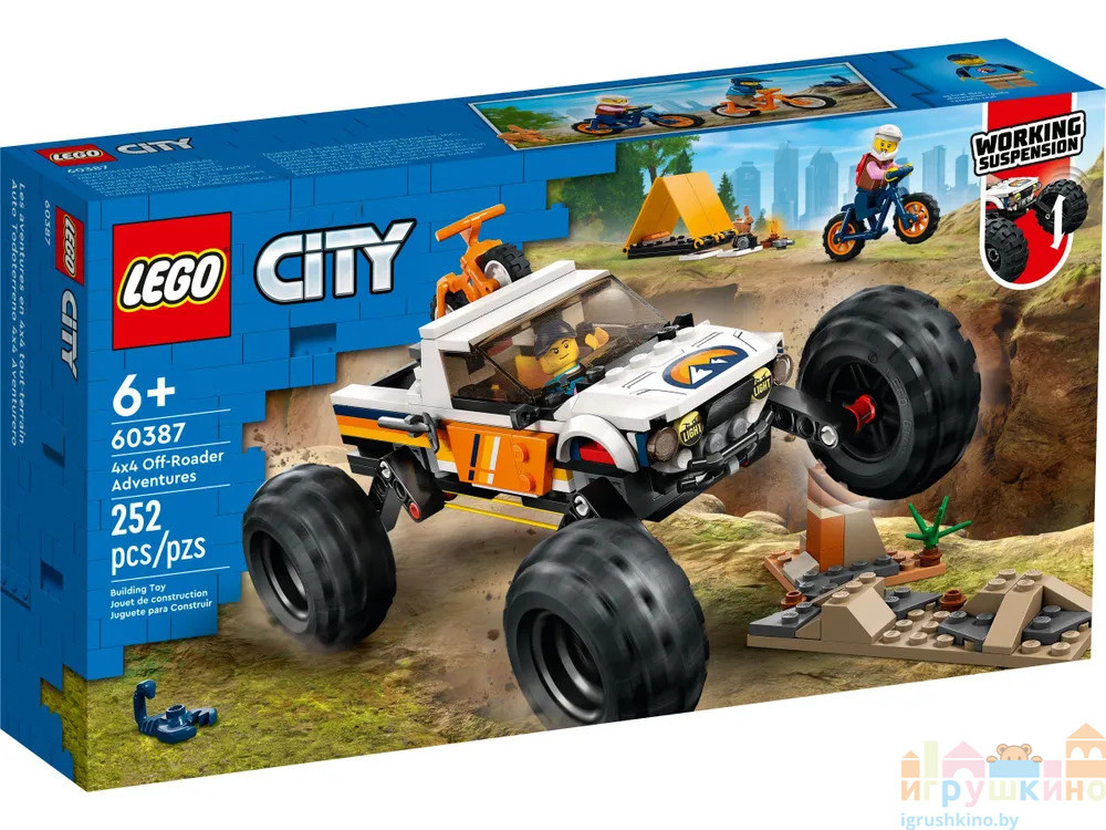 Конструктор LEGO City 60387 Приключения на внедорожнике Лего Сити - фото 1 - id-p222832413