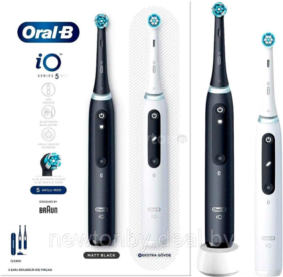 Электрическая зубная щетка Oral-B iO 5 Duo (черный/белый) - фото 1 - id-p222834460