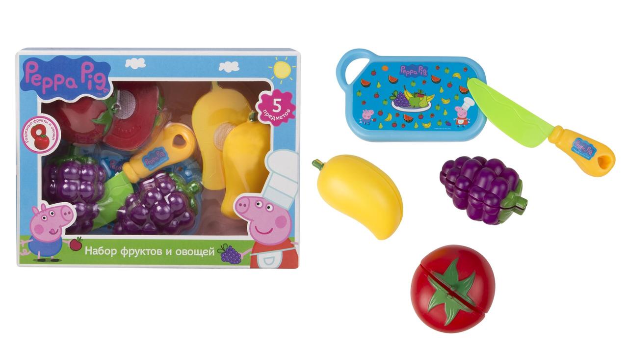 Игровой набор фруктов и овощей "Свинка Пеппа", 5 предметов 29888 - фото 1 - id-p222832490