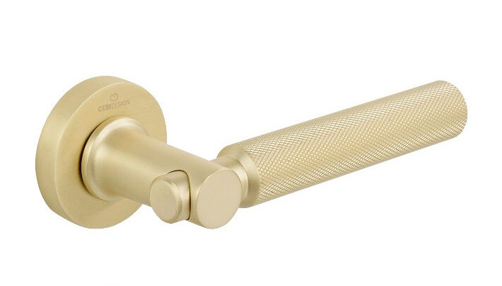 Ручки дверные CEBI TROY DIAMOND (алмаз) цвет PC35 матовое золото полимер