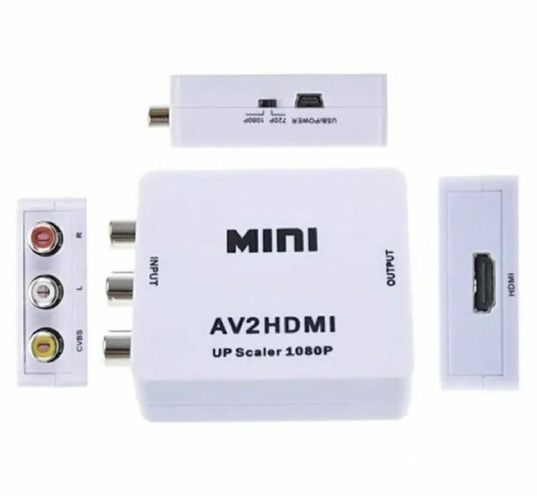 HD ВИДЕО КОНВЕРТЕР /Адаптер H125 Mini AV2HDMI 1080p Converter to 3 rca (White) - фото 1 - id-p222840816