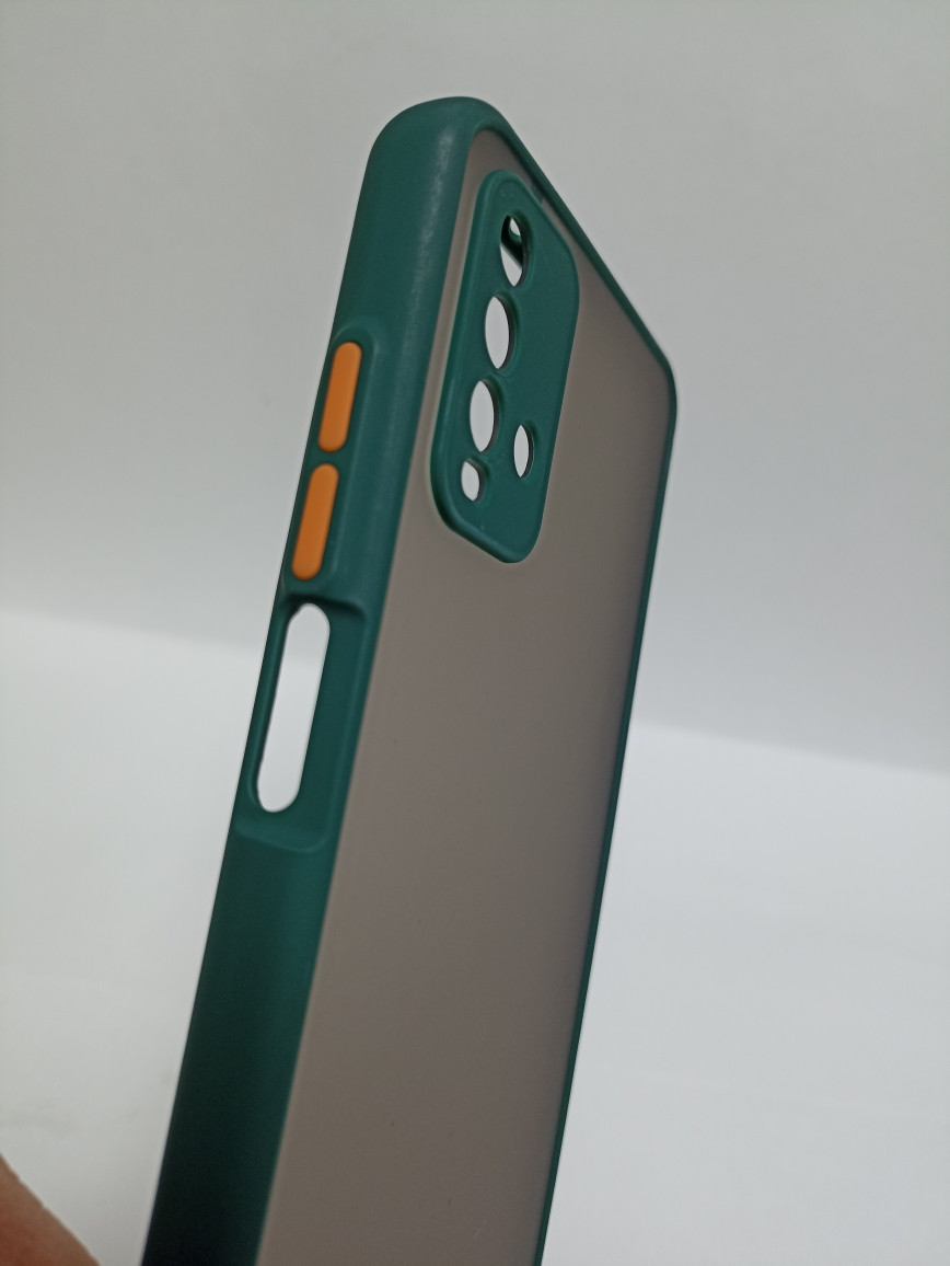 Чехол Xiaomi Redmi Note 9T матовый с зеленым ободком - фото 2 - id-p222840851