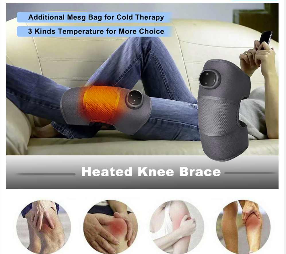 Физиотерапевтический электрический массажер для суставов с подогревом Fever knee massager D102 (колено, - фото 8 - id-p222840907