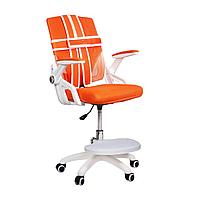 Кресло поворотное MOON, ткань, (оранжевый) AksHome