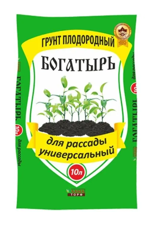 Плодородный грунт Богатырь "Для рассады универсальный" 10 л