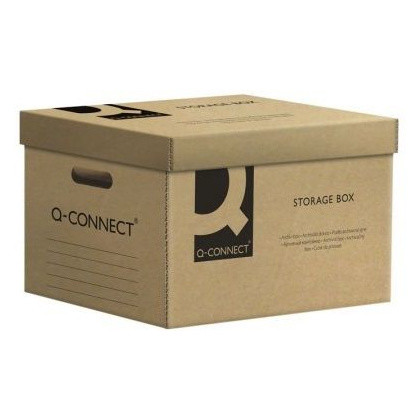 Короб архивный "Q-Connect", 515x305x350 мм, коричневый - фото 1 - id-p222846704