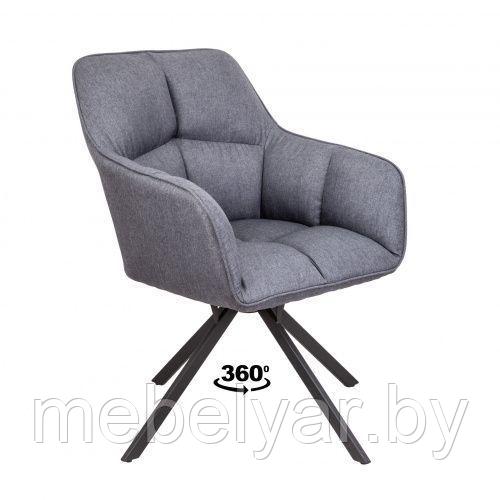 Кресло VIRGINIA, поворотное, ткань, тем.-серый MQ001-5/черный AksHome
