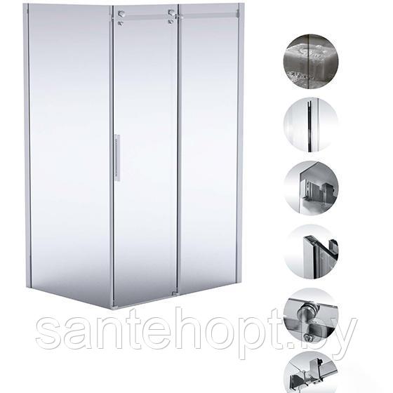 Двери для ниши раздвижные Deante Hiacynt, стекло прозрачное, 100×200см - фото 3 - id-p222847737